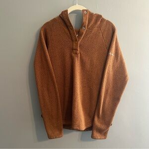 Columbia - Fleece Herringbone Hoodie Sweatshirt - Burnt Orange